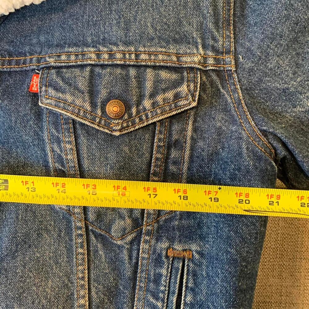 Vintage 70s Levi's Sherpa Trucker denim Jacket San Francisco - Picture 5 of 8